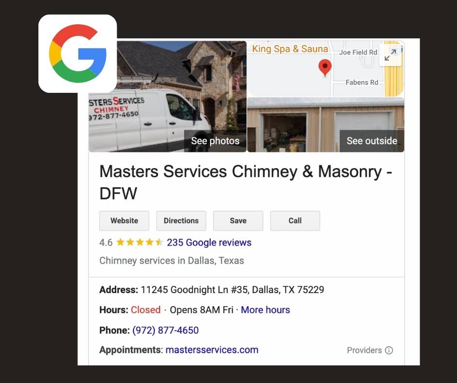 GOOGLE BUSINESS PROFILE EXAMPLE Google Business Profile Listing Example